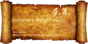 Gotthart Mihály névjegykártya