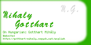 mihaly gotthart business card