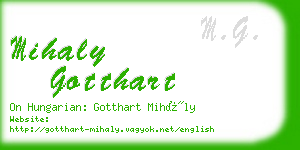 mihaly gotthart business card
